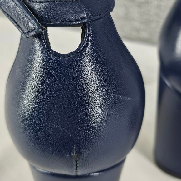 STUART WEITZMAN NEARLYNUDE ANKLE STRAP SANDALS NICE BLUE • SIZE 6.5 • G242246 - Picture 8 of 10